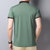 传奇保罗2021新款男士 夏季色织刺绣 短袖POLO衫翻领时尚商务短袖（M-3XL）ZMN826(浅绿色 L)第3张高清大图