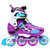 美洲狮（COUGAR）直排轮滑鞋儿童溜冰鞋全套装初学者男女可调平花鞋777(紫色一双 35-38码 可调)第2张高清大图