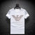 欧洲站美杜莎夏季2020新款潮流牌男士丝光棉烫钻短袖T恤大码体恤.4(XL 白)第3张高清大图