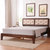 家逸北欧实木床1.8米双人床卧室现代简约1.5米橡木床环保卧室家具(胡桃色 1.5米*2米)第5张高清大图