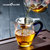 创典 耐热玻璃公道杯 茶滤网茶漏茶海分茶器 功夫茶具配件 耐热玻璃杯第3张高清大图