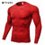 士3D立体印花 健身跑步训练长袖 紧身弹力排汗速干衣tp8006(红色 S)第4张高清大图