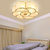 美式卧室吸顶灯led圆形温馨浪漫家用客厅灯简约现代房间全铜灯具(MC019-5 不含光源)第2张高清大图