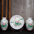 景德镇陶瓷器三件套小花瓶现代中式客厅电视柜插花工艺品装饰摆件(绿荷清)第5张高清大图