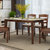 实木餐桌椅组合现代简约北欧胡桃木色小户型长方形大理石方桌餐台(单餐桌)第2张高清大图