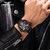 冠琴GUANQIN男士手表全自动机械表镂空时尚霸气大表盘皮带手表(白色)第4张高清大图