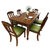 美式乡村白蜡木实木餐桌椅组合长方形复古简约4-6人饭桌歺桌家具(1.2米餐桌(白蜡木))第5张高清大图