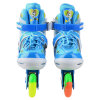 乐士/ENPEX溜冰鞋儿童全套装 儿童轮滑鞋 可调伸缩滑冰鞋男女直排轮 全闪光PU轮172(蓝色 S码（31-34）)
