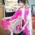 韩版时尚女士围巾抽象豹纹超大围巾披肩百搭气质围巾(橙色)第4张高清大图