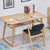北欧纯实木餐桌椅组合现代简约小户型家用吃饭桌子长方形歺桌椅(1.4M*80CM桌(白橡木))第2张高清大图