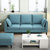 进畅家具 北欧布艺沙发小户型客厅组合整装现代简约三人双人沙发(蓝灰色 三人位（乳胶款）)第2张高清大图
