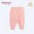 小米米minimoto婴儿衣服 棉质宝宝可拆长裤 新生儿打底薄款裤子(珊瑚红 110cm（3岁+）)第2张高清大图