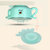 开优米 注水保温碗 婴幼儿吸盘碗勺套装辅食碗5件套(粉色)第5张高清大图