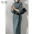 KELECOCO法式精致女人系腰带羊毛连衣裙(赠腰带)D860(豆绿色 L)第2张高清大图