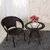 【京好】藤椅子茶几桌子现代简约环保 阳台休闲办公户外家具B79(咖啡色款式 单买1桌子)第3张高清大图