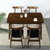 实木餐桌椅组合现代简约家用小户型长方形黑胡桃木色餐桌北欧餐台(胡桃色 1.2米餐桌)第4张高清大图
