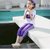 童装女童套装2019夏季新款女童休闲韩版两件套儿童运动套装 紫色 150(s 白)第3张高清大图