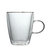 双层玻璃马克杯隔热防烫简约家用男女泡茶牛奶水杯把手LOGO定制(375毫升女神款+玻璃盖子 默认版本)第9张高清大图