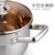 远发（yuanfa） 加厚复合钢汤锅 一体成型不锈钢汤锅 三层复合底煲汤锅电磁炉燃气通用(22CM)第3张高清大图