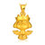 喜福龙 黄金吊坠 足金 3D硬金工艺皇冠天使宝宝吊坠(约1.45克)第3张高清大图