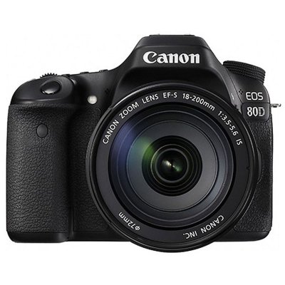 佳能（canon）EOS 80D（EF-S18-200IS）单反相机（黑色）