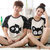 佰伦世家夏季新款韩版短袖卡通猫鱼情侣睡衣套装5110(男款 L码)第2张高清大图