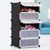 索尔诺简易鞋柜防尘鞋架 组装自由组合多层树脂简约现代大容量(鞋柜-1列-6层-粉色 A106)第3张高清大图