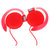 铁三角(audio-technica) ATH-EQ500 耳挂式耳机 佩戴舒适 时尚运动 音乐耳机 红色第3张高清大图