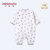 小米米minimoto婴儿衣服秋装 新生儿连体衣男女棉哈衣 宝宝爬服长袖打底衫婴儿连身衣(灰色-和式连身衣 59cm（3-6个月）)第3张高清大图