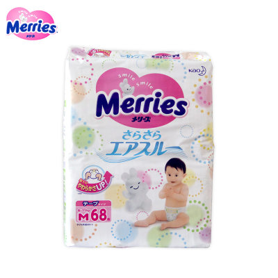 花王 Merries 妙而舒 纸尿裤 中号(M) 68片 (增量版）