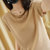 夏季新款纯棉女圆领套头短袖上衣镂空百搭纯色内搭薄款针织打底衫 JRGD023(驼色 XL)第2张高清大图