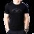 LIDENAMANI/阿玛尼男士T恤衫上衣中青年商务休闲时尚男装体恤半袖棉质衣服(黑色 170/L)第3张高清大图