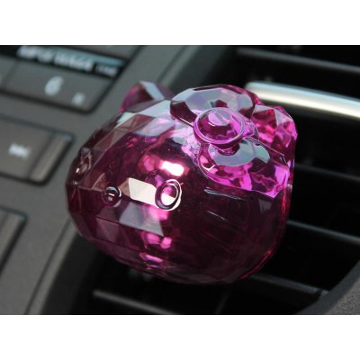 Hello Kitty KTC341水晶球出风口香水（紫色）（玫瑰香）
