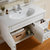 法恩莎（FAENZA） 实木浴室柜白色简欧1米悬挂式镜柜组合套装FPGM3616H-F(含配件)第4张高清大图