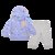 棉果果秋季童装套装连帽开衫男童长袖卫衣裤子套装女运动休闲套装(80cm 蓝色)第2张高清大图