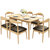 <定制家具>北欧实木餐桌椅组合(原木)第3张高清大图