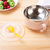 家用切碎器料理机淘米沥水篮不锈钢盆筛碗盆套装(NOKA-20652粉 默认)第2张高清大图