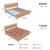 华南家具 现代简约实木床卧室1.8米双人床床头带夜灯1.5米单人木质床铺床架(胡桃色 1.5*2.0M-床＋2柜)第5张高清大图