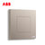ABB开关插座面板无框轩致系列朝霞金色墙壁86型家用空白面板暗盒挡板盖板AF504-PG第5张高清大图