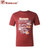 探路者T恤夏季男户外印花情侣运动跑步透气圆领短袖(深橘红 XL)第2张高清大图