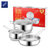 安居先森304不锈钢礼品锅具三件套奶锅汤锅煎锅套装 电木柄（套）第4张高清大图