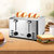 德国Tenfly不锈钢烤面包机家用商用多士炉4片早餐三明治吐司机(THT-3012B升级版)第5张高清大图