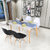 TIMI 现代简约餐桌椅 北欧餐桌 小户型餐桌椅组合 家用饭桌 商用洽谈桌椅(白色伊姆斯 1.2米餐桌+4把伊姆斯椅子)第3张高清大图