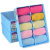 百草园 塑料内衣收纳盒三件套 储物格10格 12格空格 带盖 多色(蓝色 花样组合三件)第2张高清大图
