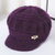 冬季新款中老年帽子女针织毛线帽女士加绒保暖护耳帽子妈妈奶奶帽(南瓜帽紫色 有弹力)第3张高清大图