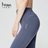 IYOGA2021年***新款瑜伽长裤拼接线紧身高腰塑形提臀运动健身女(M 雾霾紫)