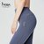 IYOGA2021年***新款瑜伽长裤拼接线紧身高腰塑形提臀运动健身女(S 嫣红)第2张高清大图