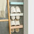 日本AKAW爱家屋北欧风格旋转鞋架墙壁挂式免打孔卫生间门后鞋架子(浅蓝色+深蓝色)第3张高清大图