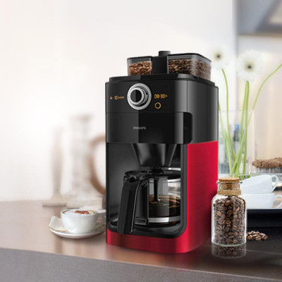 飞利浦（PHILIPS）咖啡机 HD7762/50 家用全自动双豆自动磨豆功能咖啡壶 可预约定时