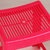塑料凳子方条纹透气面凳子防滑塑料凳子方凳板凳大号成人凳子 两个起售(红色)第3张高清大图